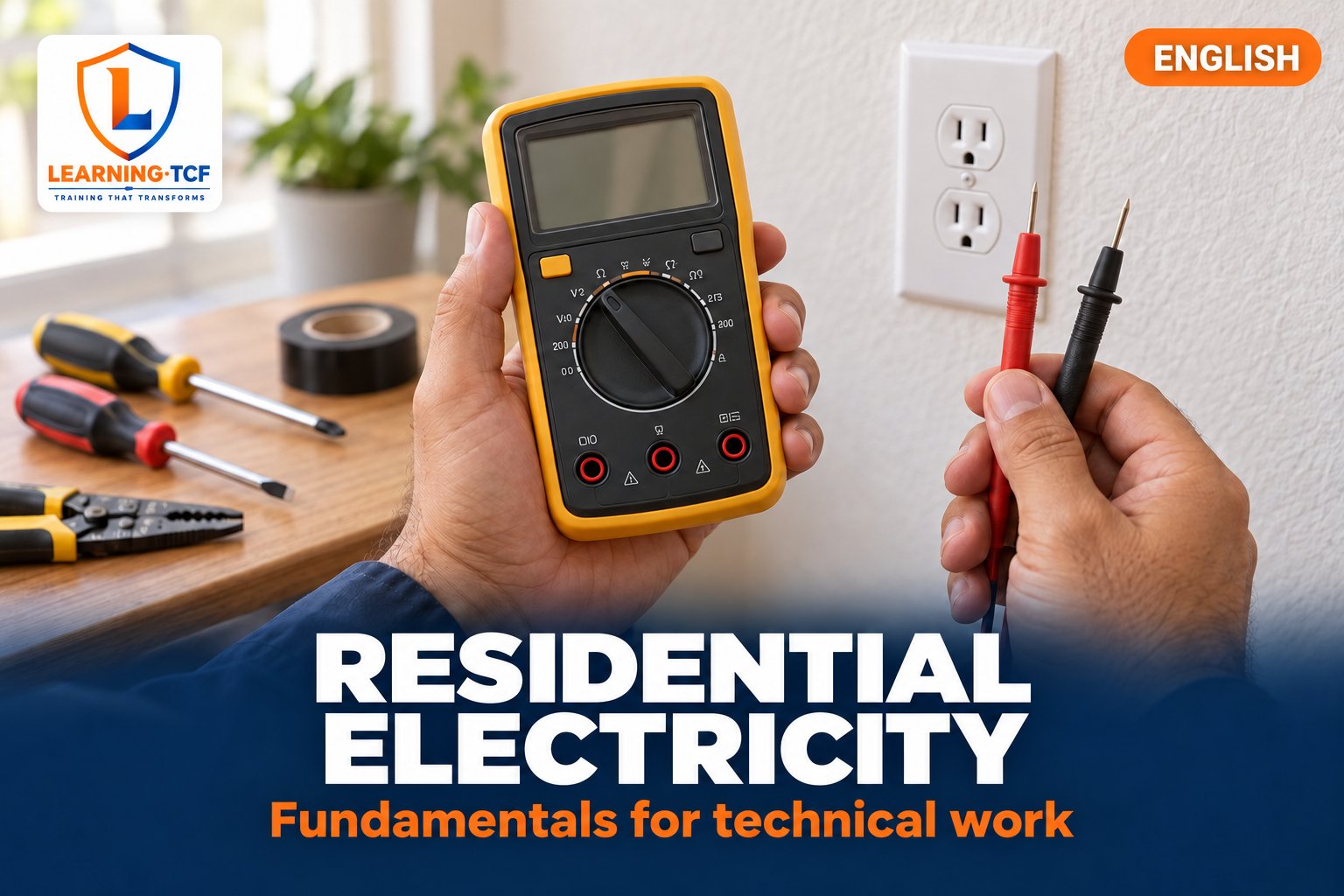 Residential electricity course in English.
